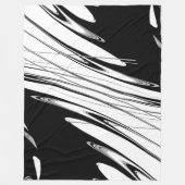 白黒モダン フリースブランケット (正面)
