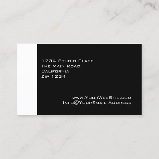 白黒モダン 名刺 (裏面)