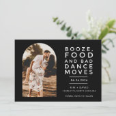 白黒モダンArch Photo結婚's セーブザデート (スタンド正面)