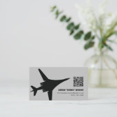 白黒モダンB-1爆撃機 名刺 (スタンド正面)