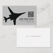 白黒モダンB-1爆撃機 名刺 (正面/裏面)