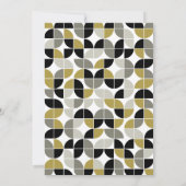 白黒モダンMCMの結婚書道 招待状 (裏面)