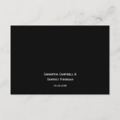 白黒モダンQRコードの結婚詳細 エンクロージャーカード (裏面)