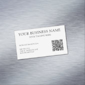 白黒モダンQRコード名刺マグネット マグネット名刺 (インサイチュ)