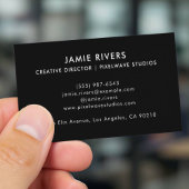 白黒モダンQRコード名刺 名刺