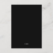 白黒モダンQRコード結婚式RSVPカード エンクロージャーカード (裏面)