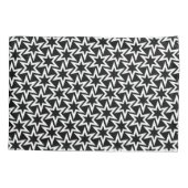 白黒モチーフ |幾何学星型 枕カバー (裏面)