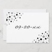 白黒モノクエレガントロは私の花嫁の付き添い 招待状 (裏面)