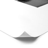 白黒モノクロの農村の穀物サイロ ポスター (角)