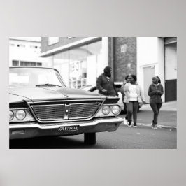 白黒モノクロオールドカーピープルシティ ポスター