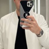 白黒モノクロカラーブロックモノグラムの Case-Mate iPhoneケース