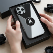 白黒モノクロカラーブロックモノグラムの Case-Mate iPhoneケース