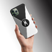 白黒モノクロカラーブロックモノグラムの Case-Mate iPhoneケース