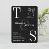 白黒モノクロシッはっきりしたクボウモダンド 招待状 (スタンド正面)