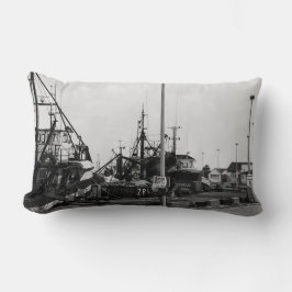 白黒モノクロハーバーボート ランバークッション