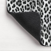 白黒モノクロ、ヒョウ柄 マウスパッド (コーナー)