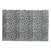 白黒モノクロ、ヒョウ柄 枕カバー (裏面)