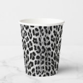 白黒モノクロ、ヒョウ柄 紙コップ (右)