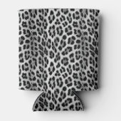 白黒モノクロ、ヒョウ柄 缶クーラー (正面)