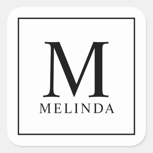 白黒モノグラエレガントム スクエアシール (正面)