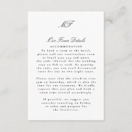 白黒モノグラクラシックム結婚詳細情報 エンクロージャーカード