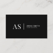 白黒モノグラスタイリッシュムモダン 名刺 (正面)