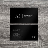 白黒モノグラスタイリッシュムモダン 名刺
