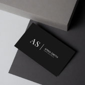 白黒モノグラスタイリッシュムモダン 名刺