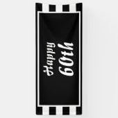 白黒モノグラストライプム 横断幕 (縦)