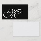 白黒モノグラムのな名刺 名刺 (正面/裏面)