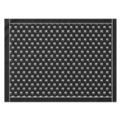 白黒モノグラムのカニ海航海の岸 テーブルクロス (正面(横))