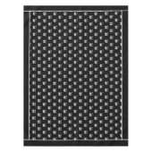 白黒モノグラムのカニ海航海の岸 テーブルクロス (正面)