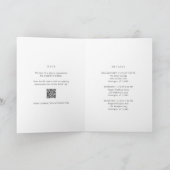 白黒モノグラムのクモダンリーン結婚ズ 招待状 (内部)