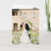 白黒モノグラムのクモダンリーン結婚ズ 招待状 (裏面)