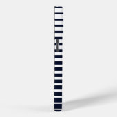 白黒モノグラムのストライプ Case-Mate iPhoneケース (裏面 / 右)