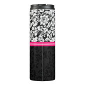 白黒モノグラムのダマスク タンブラー (裏面)