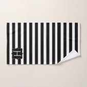 白黒モノグラムのバスタオルストライプのセット バスタオルセット (ハンドタオル)