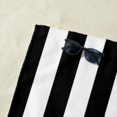 白黒モノグラムのビーチタオル ビーチタオル (インサイチュ)