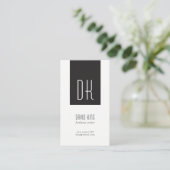 白黒モノグラムの名刺 名刺 (スタンド正面)