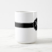 白黒モノグラムの コーヒーマグカップ (中央)