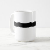 白黒モノグラムの コーヒーマグカップ (正面左)