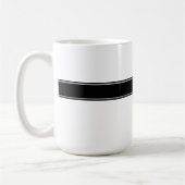 白黒モノグラムの コーヒーマグカップ (左)