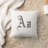 白黒モノグラムを2倍にする クッション (ブランケット)