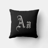 白黒モノグラムを2倍にする クッション (裏面)