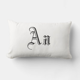 白黒モノグラムを2倍にする ランバークッション