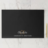 白黒モノグラムイニシャルスクリプト ペーパーパッド (インサイチュ)