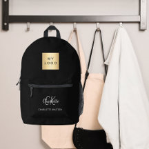 白黒モノグラムイニシャル名ビジネスロゴ