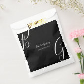 白黒モノグラムイニシャル結婚ズ フェイバーバッグ (封をした状態)