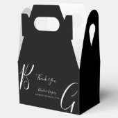 白黒モノグラムイニシャル結婚ズ フェイバーボックス (オープン)