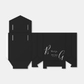 白黒モノグラムイニシャル結婚ズ フェイバーボックス (折り畳みなし)